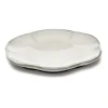 Inku geribbeld bord M Ø13,9 cm, White