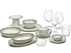 Inku geribbelde kom L Ø13 cm, White