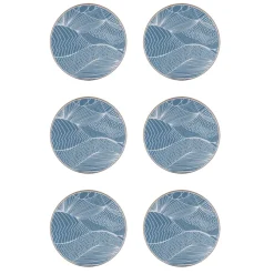 Japanese Landscape onderzetter (glazen) 6-pack, Ocean