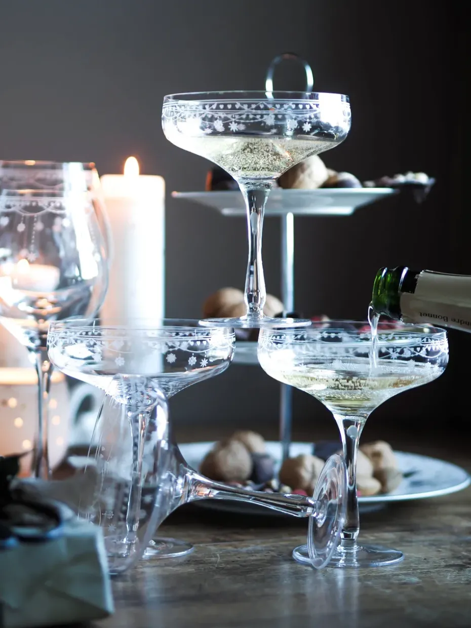 Julemorgen champagneglas, 20 cl