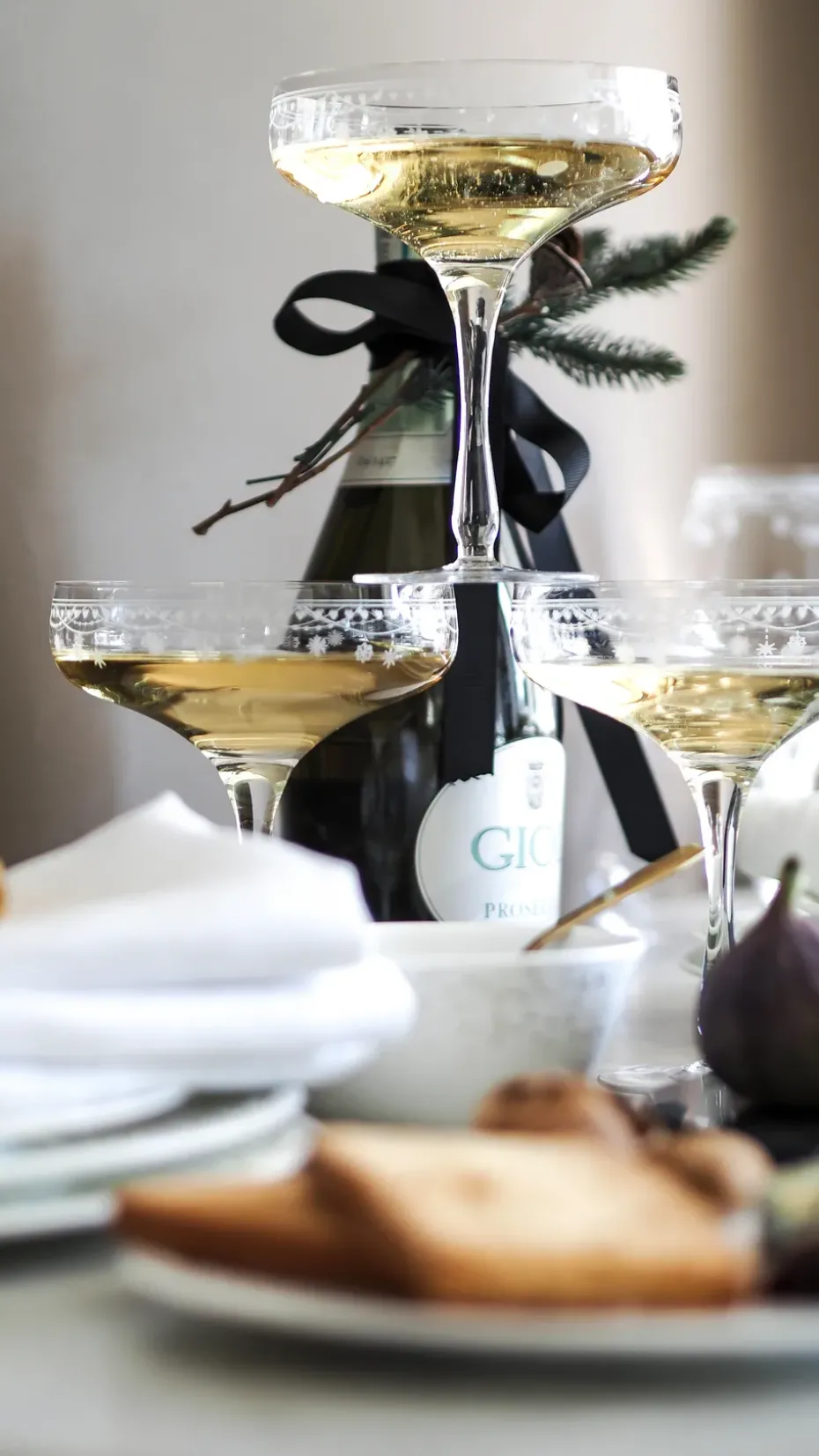 Julemorgen champagneglas, 20 cl