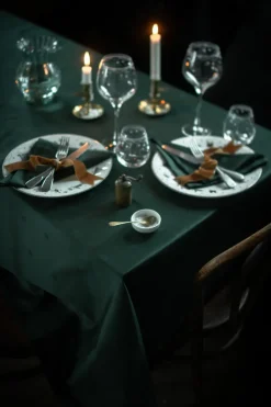 Julemorgen tafellaken, Groen, 140x240 cm