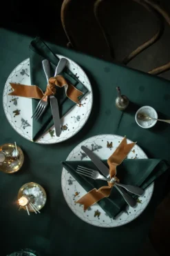 Julemorgen tafellaken, Groen, 140x240 cm