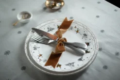 Julemorgen tafellaken, Wit-groen, 140x240 cm