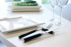 Kai Shun Classic mes & vork set, Chroom-zwart