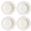 Kalk diep bord 23 cm 4-pak, wit