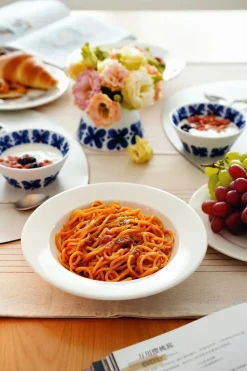 Kalk diep bord 23 cm 4-pak, wit