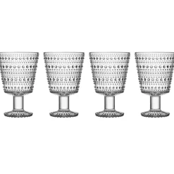 Kastehelmi drinkglas op voet 26 cl 4-pack, Helder