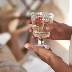 Kastehelmi drinkglas op voet 26 cl 4-pack, Helder