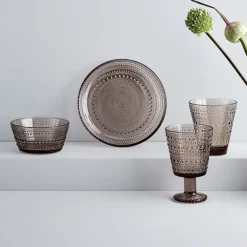 Kastehelmi schotel Ø17 cm, Linnen