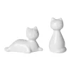 Kat peper & zout set, Wit