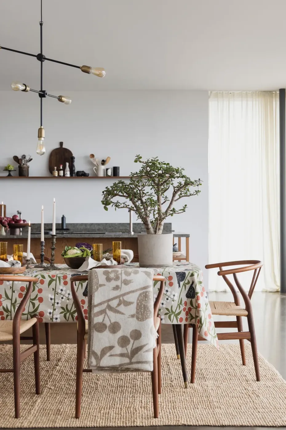 Kersenboomtuin tafelkleed, Beige, 145x250 cm