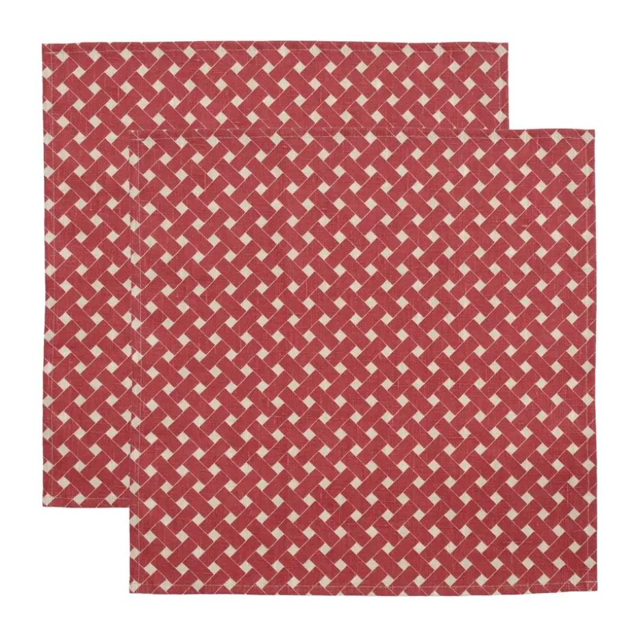 Korg servet 45x45 cm 2-pack, Rood