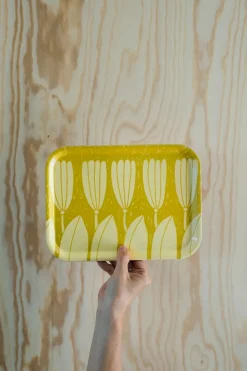 Krokus dienblad 20x27 cm, Geel