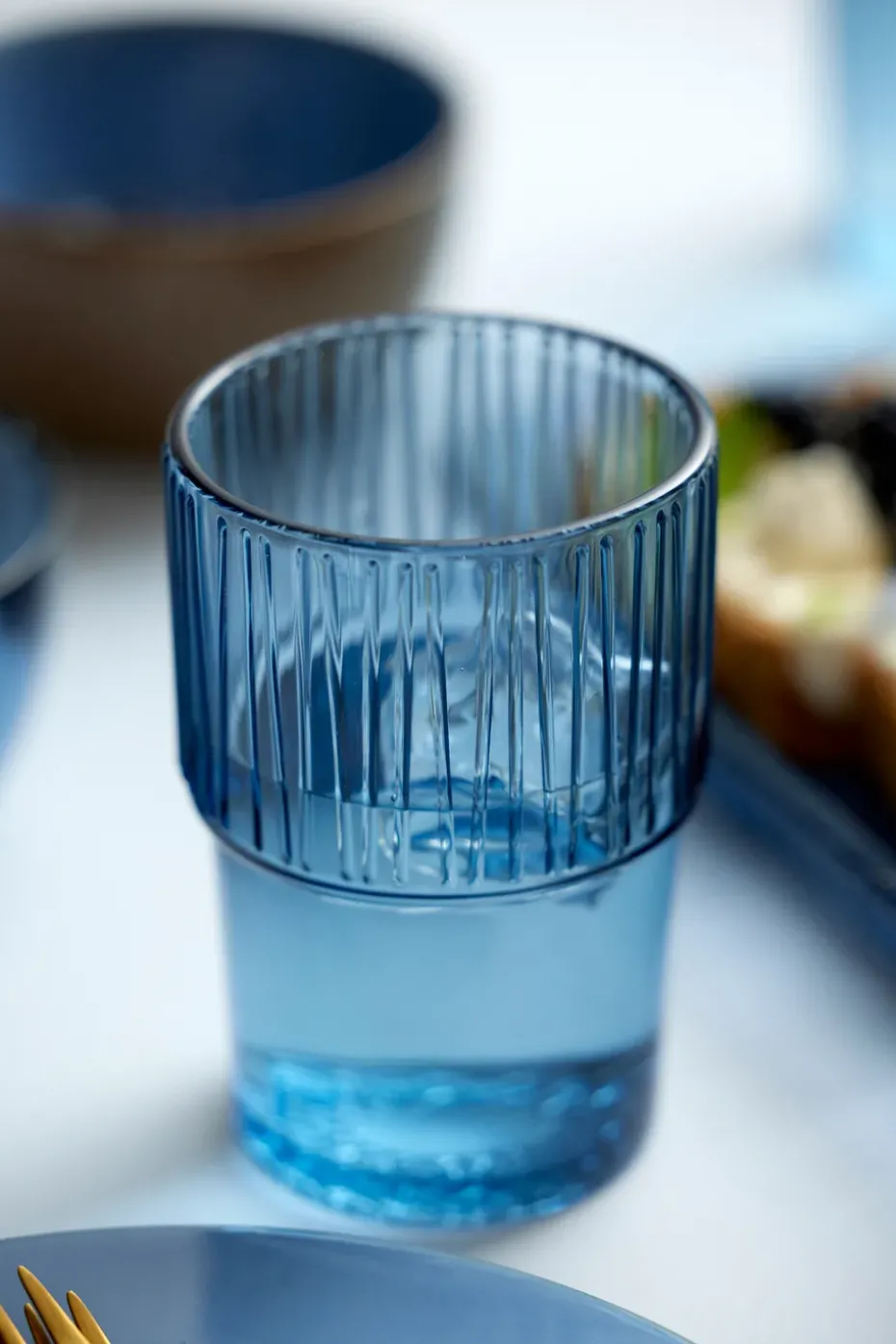 Kusintha caféglas 38 cl 4-pack, Blue