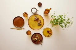 Kusintha serveerschaal rond Ø30 cm, Amber