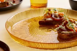 Kusintha serveerschaal rond Ø30 cm, Amber