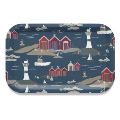 Kust dienblad 20x27 cm, Blauw