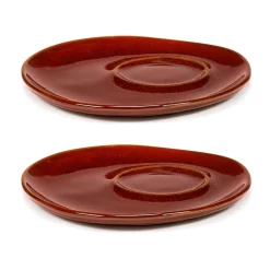La Mère schotel voor espresso kop Ø11 cm 2-pack, Venetian red
