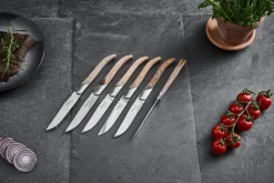 Laguiole By Hâws grillvork 6-pack, Eiken