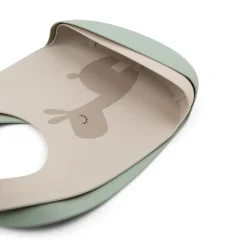 Lalee slabbetje 2-pack, Grijs-groen