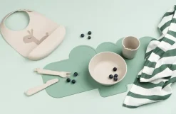 Lalee slabbetje 2-pack, Grijs-groen