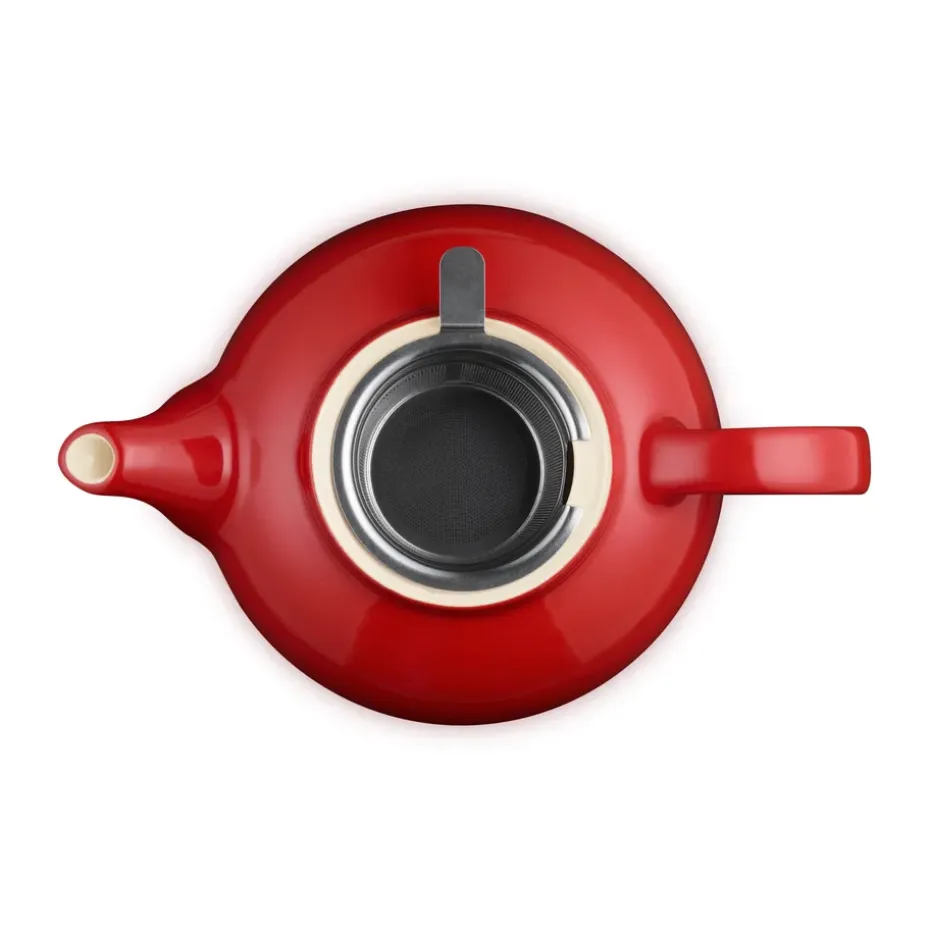 Le Creuset theepot, Cerise, met zeef, 1,3 L