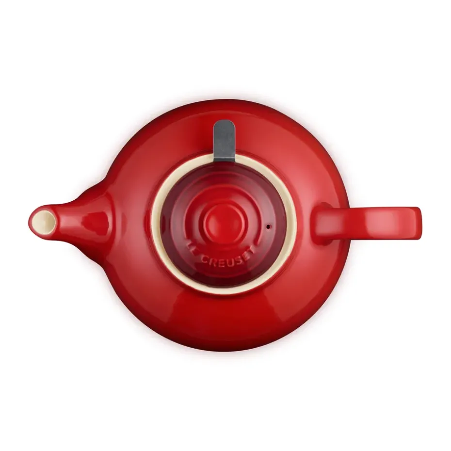 Le Creuset theepot, Cerise, met zeef, 1,3 L