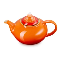 Le Creuset theepot, Volcanic, met zeef, 1,3 L