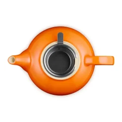 Le Creuset theepot, Volcanic, met zeef, 1,3 L