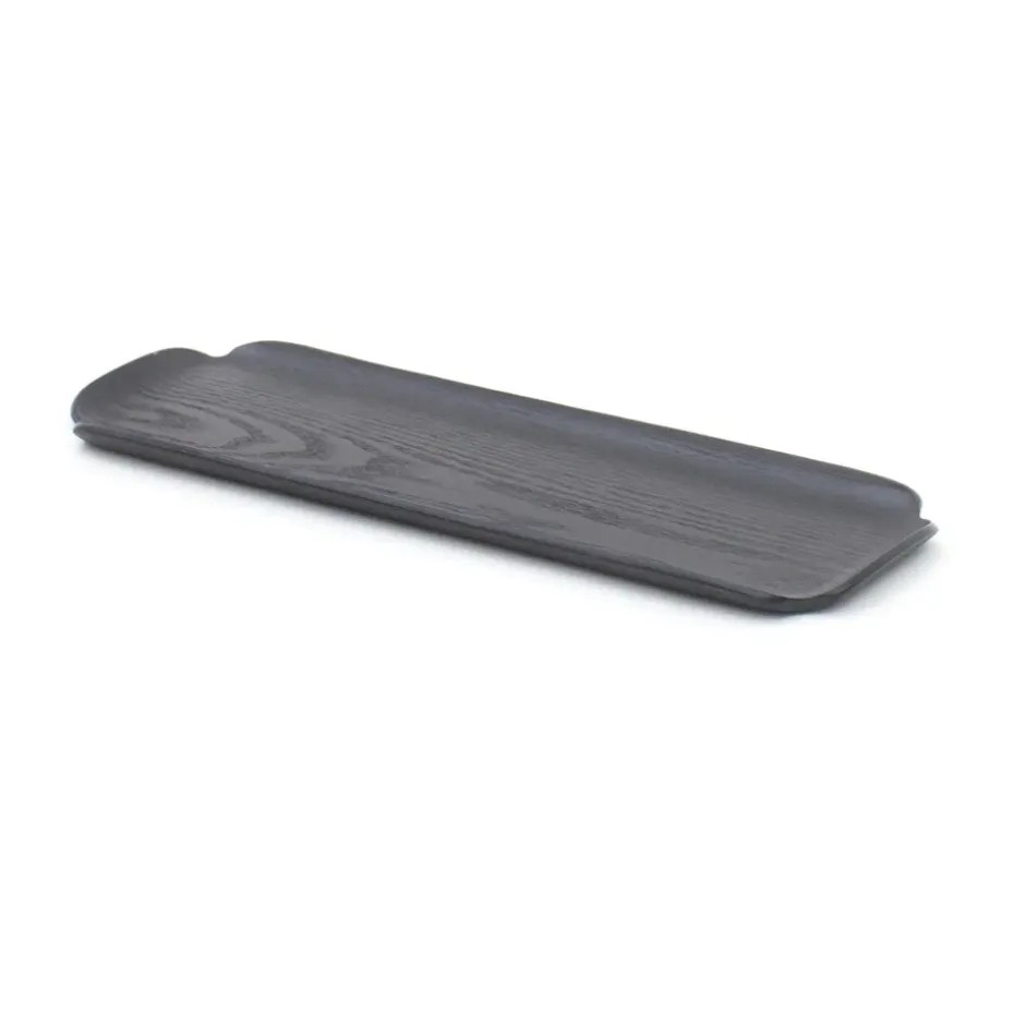 Leaf™ Houten dienblad water- en oliebestendig 33x11,5 cm, Zwart wilgenhout