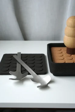 Leaf saladebestek, Brushed Steel