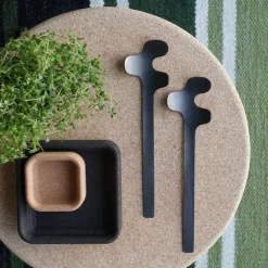 Leaf saladebestek, Brushed Black