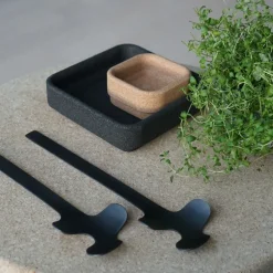 Leaf saladebestek, Brushed Black