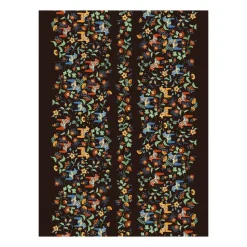 Leksand Bård gewaxt tafelkleed, Zwart