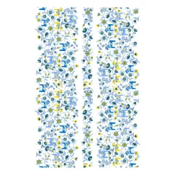 Leksand Bård gewaxt tafelkleed, Blauw-geel