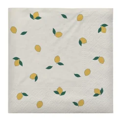Lemon servet 33x33 cm 20-pack, Off white-yellow