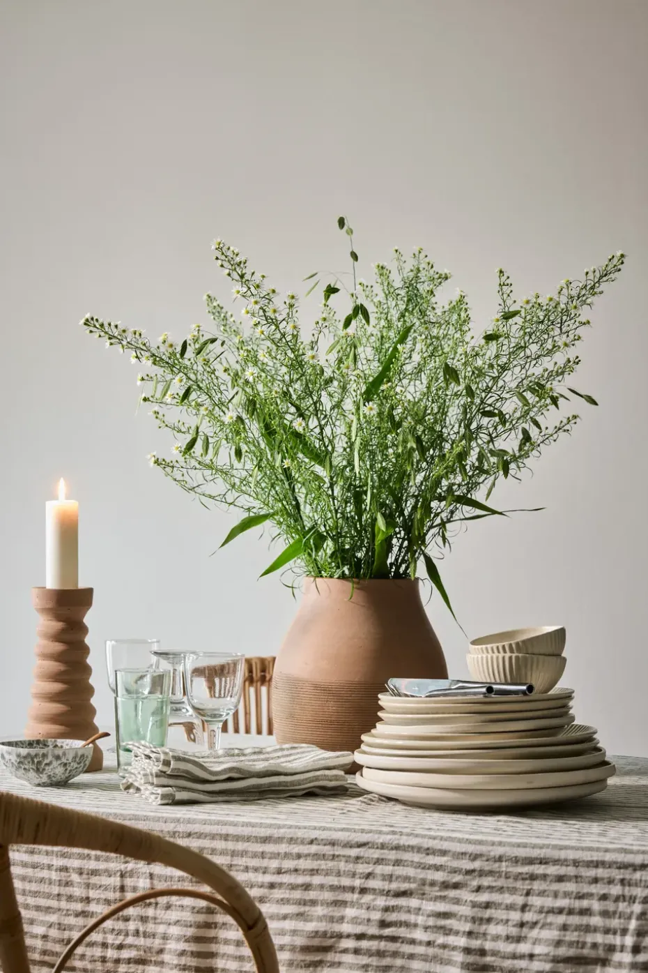 Leon tafelkleed 175x175 cm, Seagrass