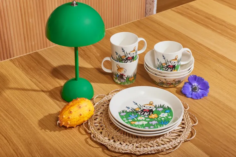 Lilla My på ängen Moominbord, Wit-multi