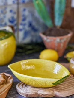 Limone kom 26x18 cm, Geel