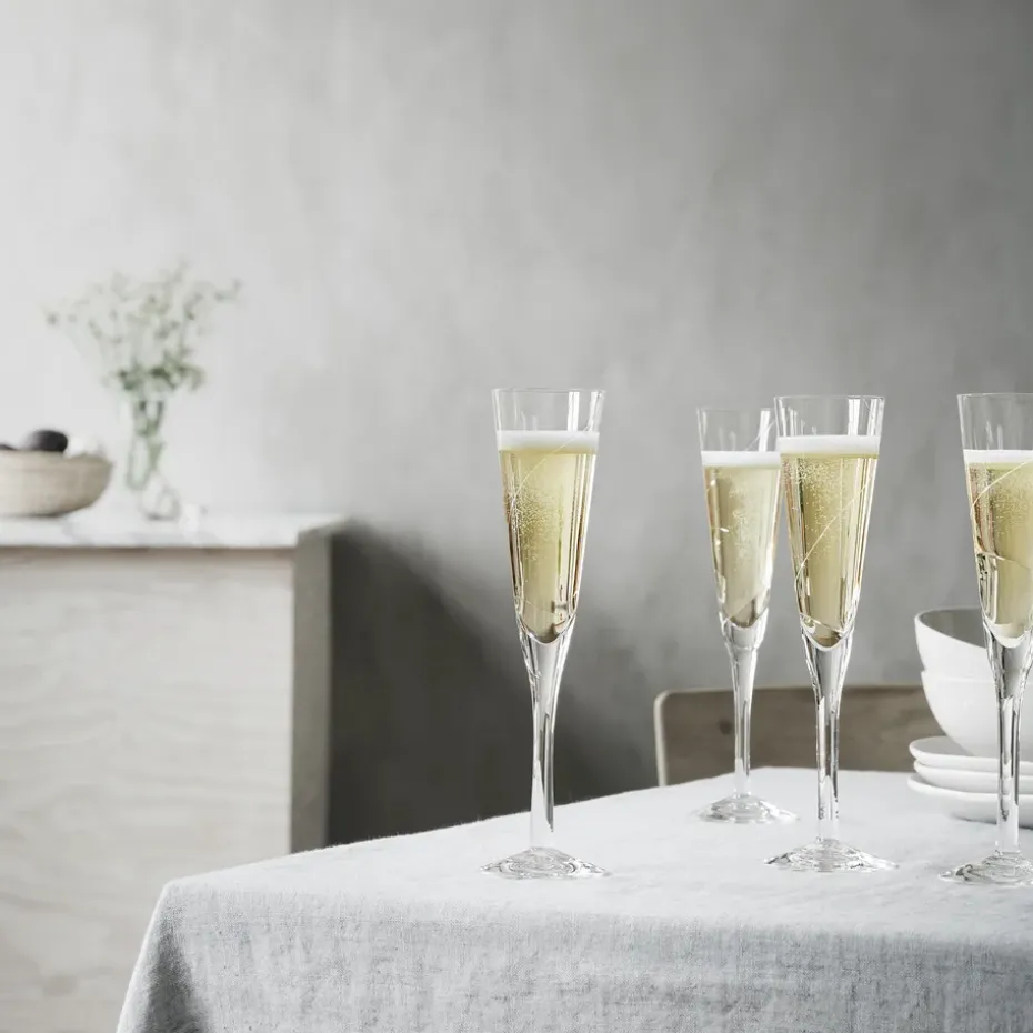 Line champagneglas 15 cl, Helder