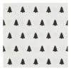 Linen trees servet 33x33 cm 20-pack, black-white