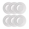 Lines klein bord Ø 21 cm 6-pack, wit