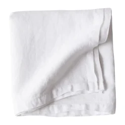 Linnen tafelkleed 175x175 cm, Bleached White