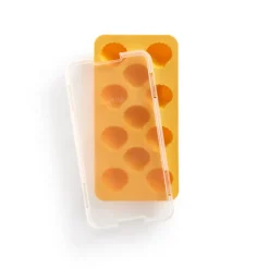 Lékué ijsblokjesvorm met deksel geel, Schelp