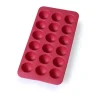 Lékué ronde ijsblokjesvorm siliconen met deksel, Rood