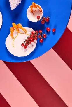 Lobsti serveerschotel, Wit-oranje