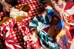 Love tafelkleed 150x280 cm, Rood-zand