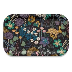 Lyckeflykt dienblad 21x33 cm, Zwart