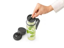 Make & Take waterfles met zeef 0,5 L, Donkergrijs